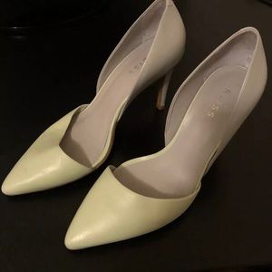 Reiss Lime Sorbet Asymmetric Court Shoes Heels 38